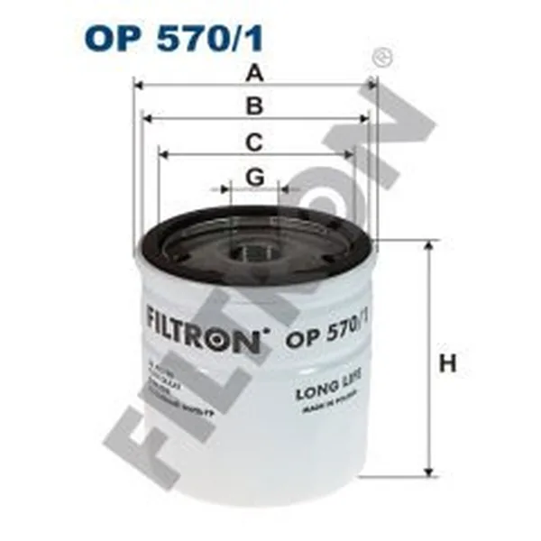 FILTRON OP570/1 Yağ Filtresi
